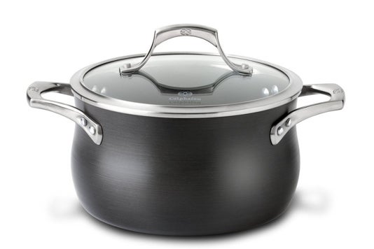 Calphalon Unison Nonstick 4-Quart Soup Pot with Lid.